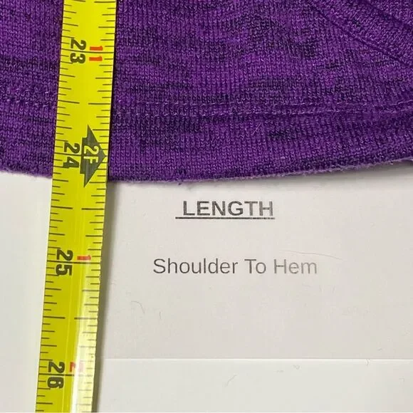 Athleta Heathered Purple Full Zip Hoodie W/ Thumbholes Women's Size Small - Picture 6 of 16